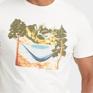 Goodfellow & Co White Graphic Tee with Nature Design